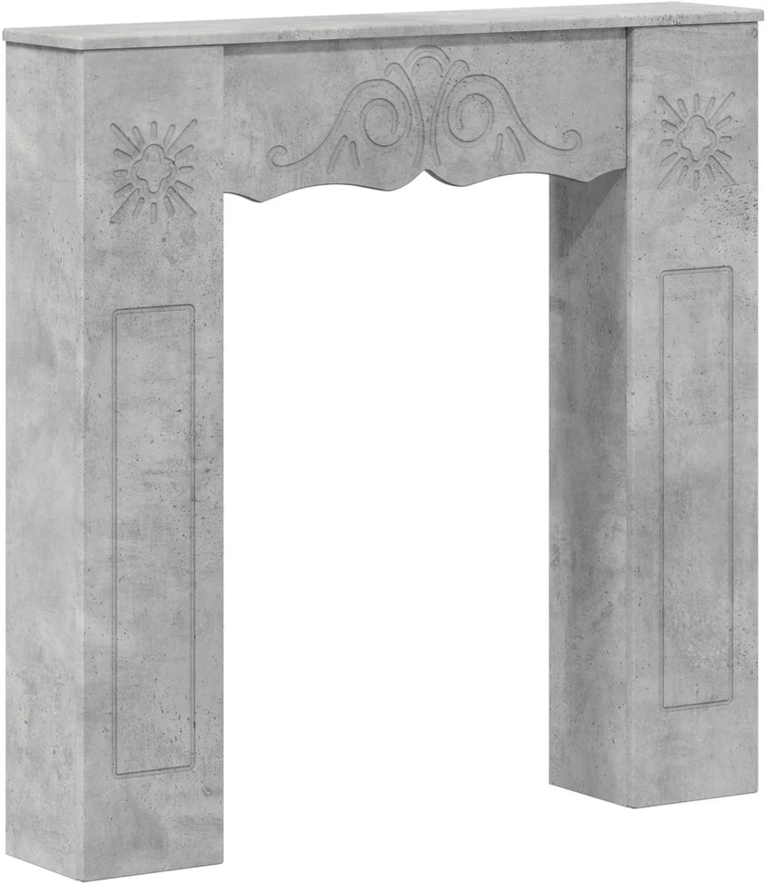 Židinio rėmas Betono pilka 102 x 20 x 102 cm Apdirbta mediena