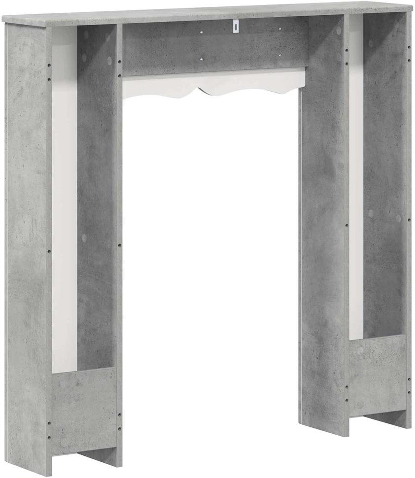 Židinio rėmas Betono pilka 102 x 20 x 102 cm Apdirbta mediena