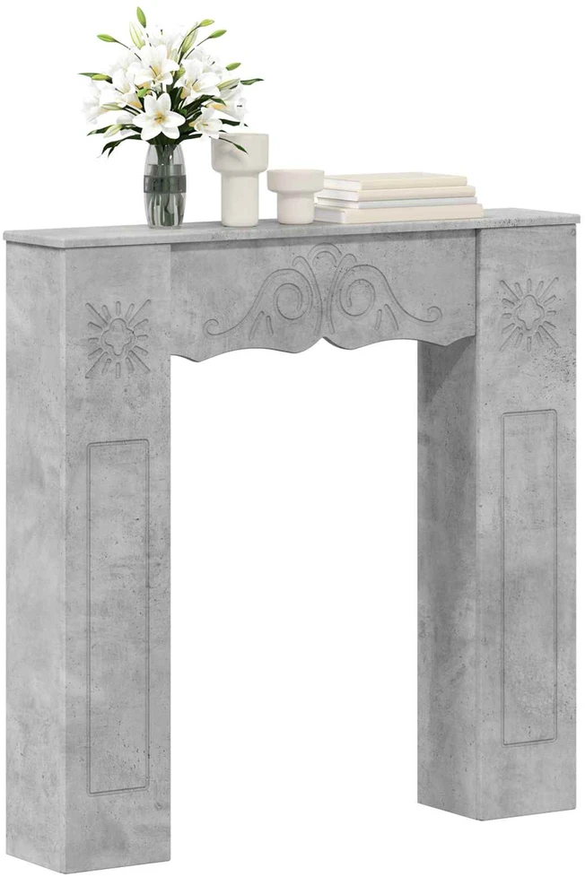 Židinio rėmas Betono pilka 102 x 20 x 102 cm Apdirbta mediena