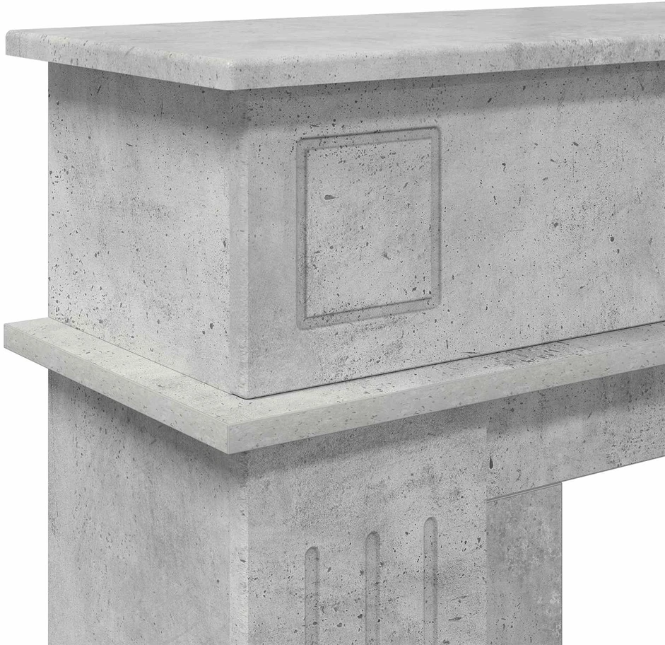 Židinio rėmas Betono pilka 102 x 26 x 100 cm Apdirbta mediena