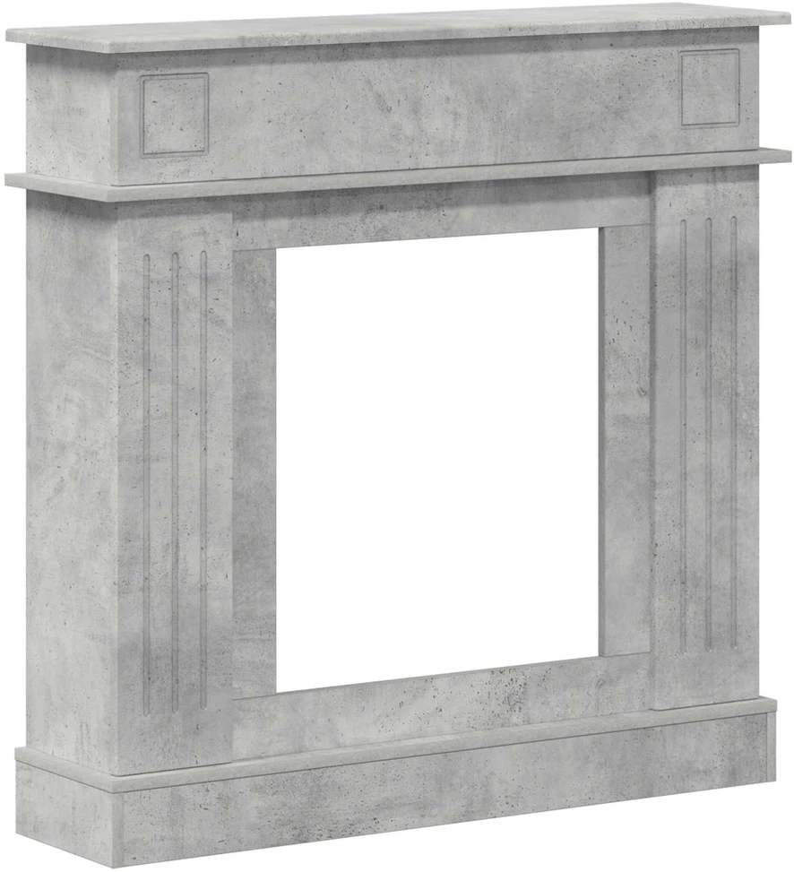 Židinio rėmas Betono pilka 102 x 26 x 100 cm Apdirbta mediena