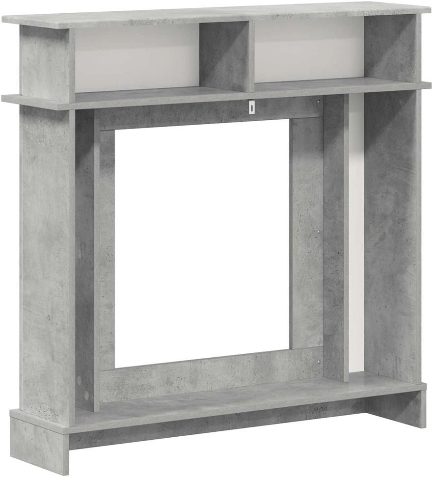 Židinio rėmas Betono pilka 102 x 26 x 100 cm Apdirbta mediena