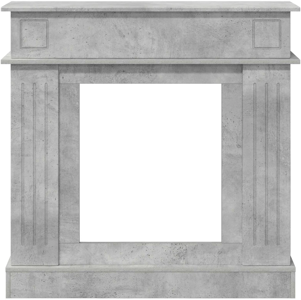 Židinio rėmas Betono pilka 102 x 26 x 100 cm Apdirbta mediena