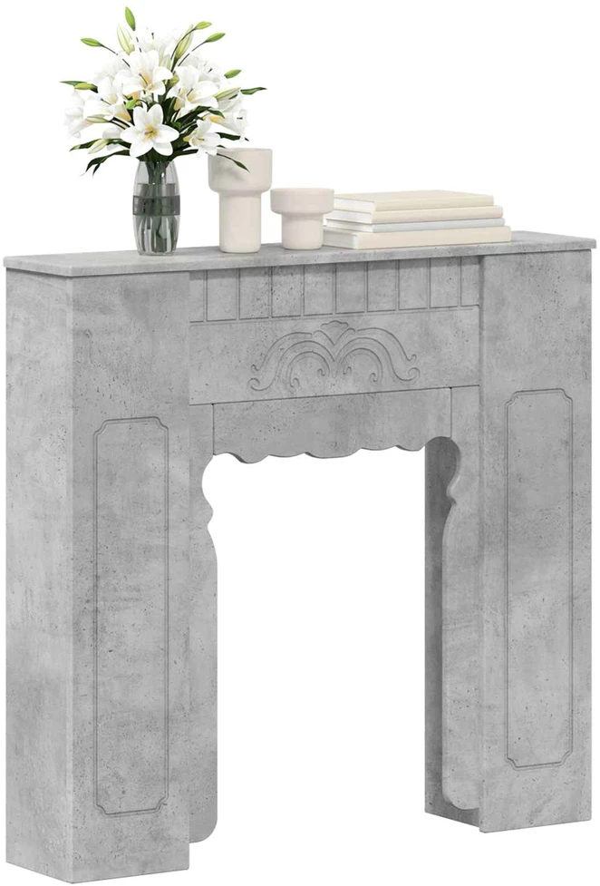 Židinio rėmas Betono pilka 93 x 20 x 89 cm Apdirbta mediena