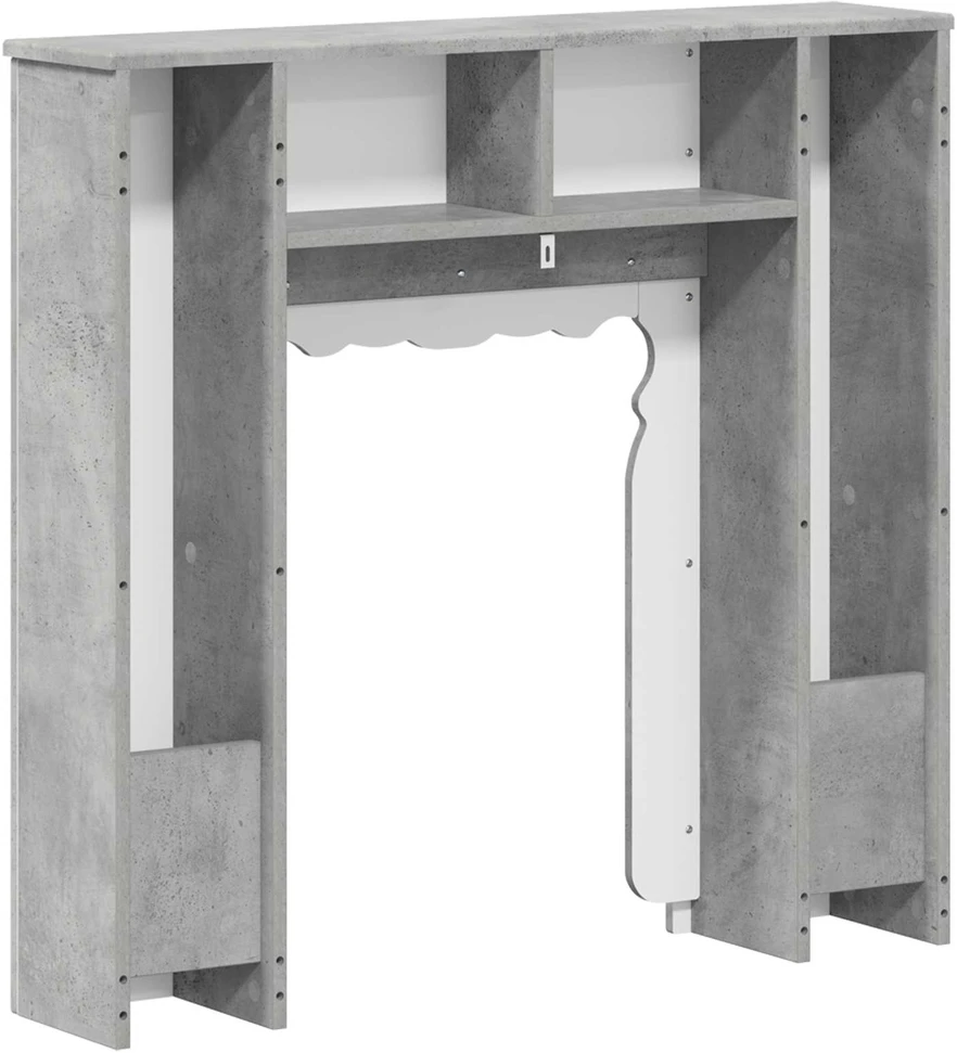 Židinio rėmas Betono pilka 93 x 20 x 89 cm Apdirbta mediena