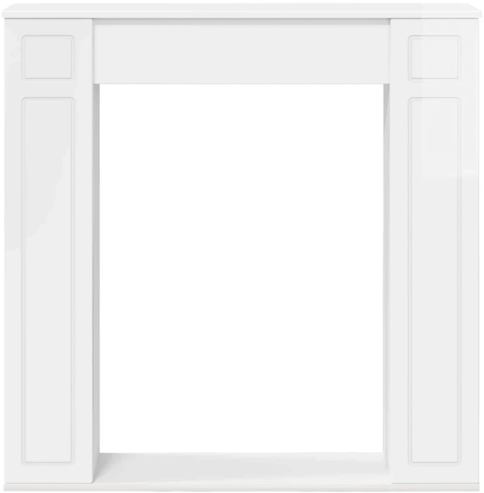 Židinio rėmas Itin blizgi balta 100 x 20 x 100 cm