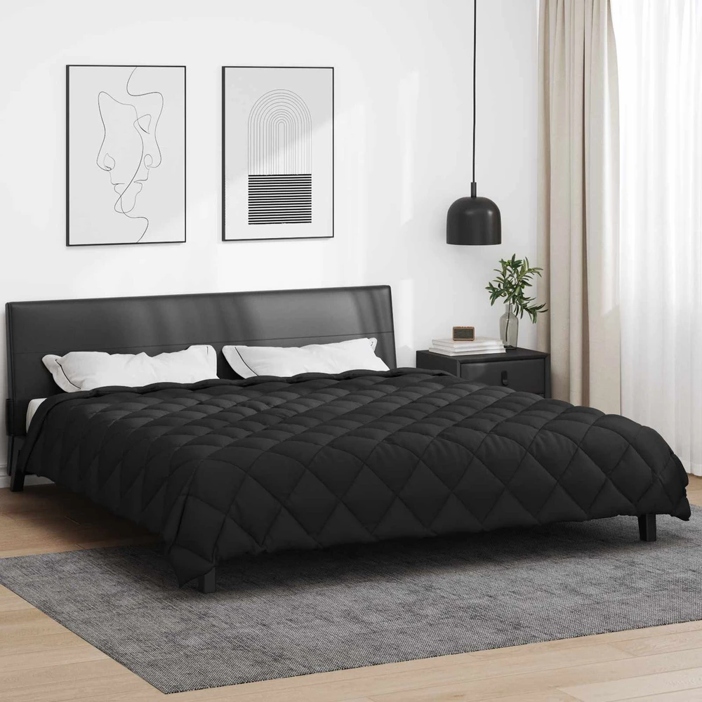 Žiemos antklodė 200 x 200 cm 450 gsm Juoda