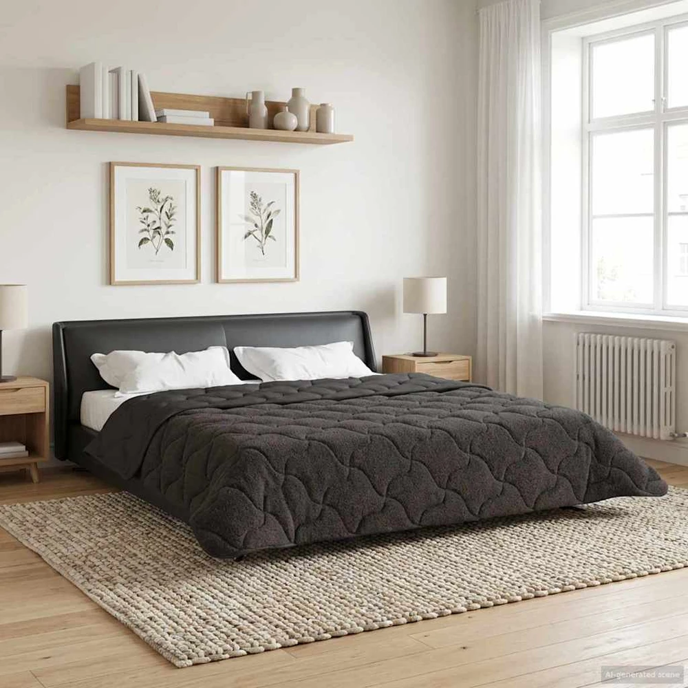 Žiemos antklodė 200 x 200 cm Žiema Antracitas Kvėpuojantis