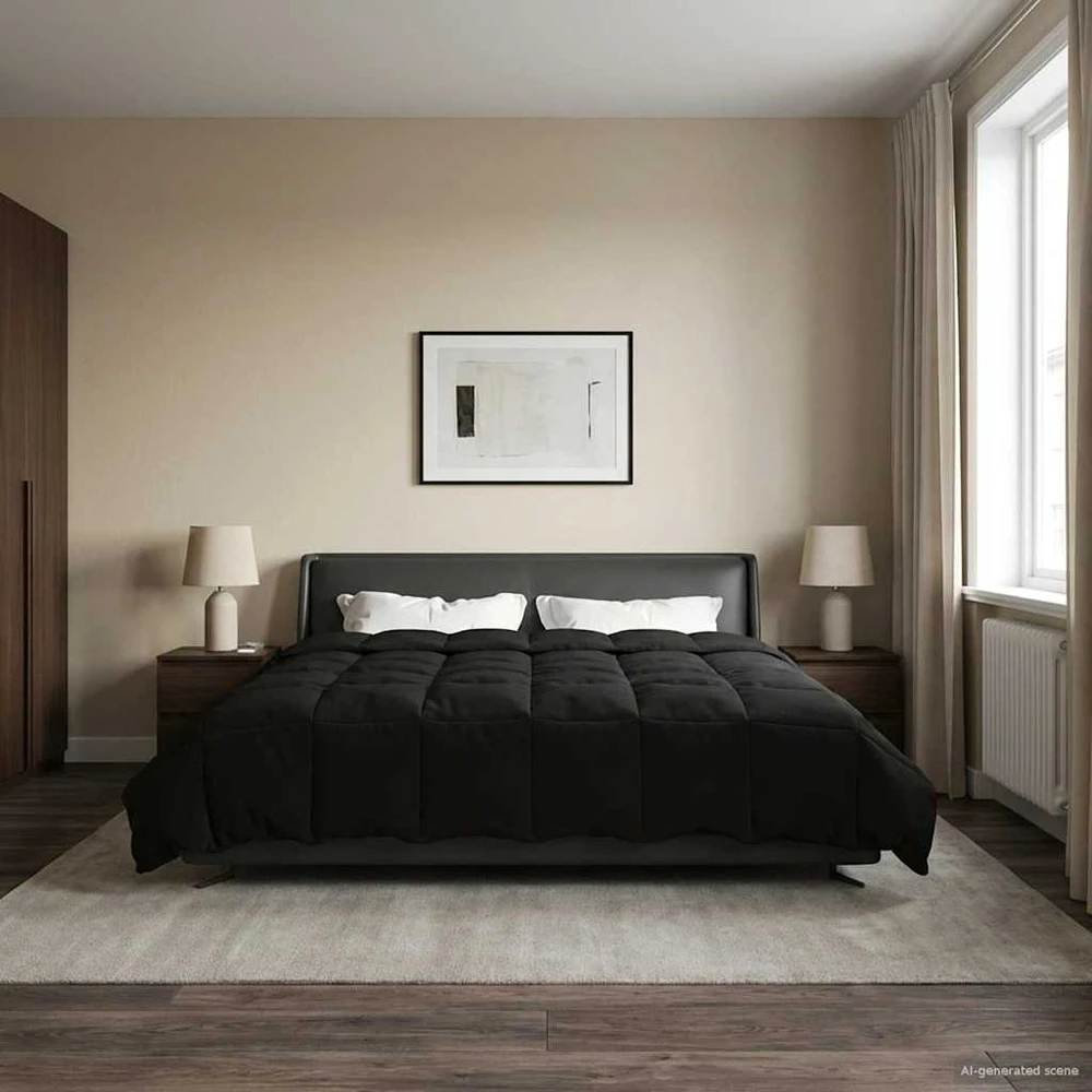 Žiemos antklodė 200 x 200 cm Žiema Juoda Kvėpuojantis
