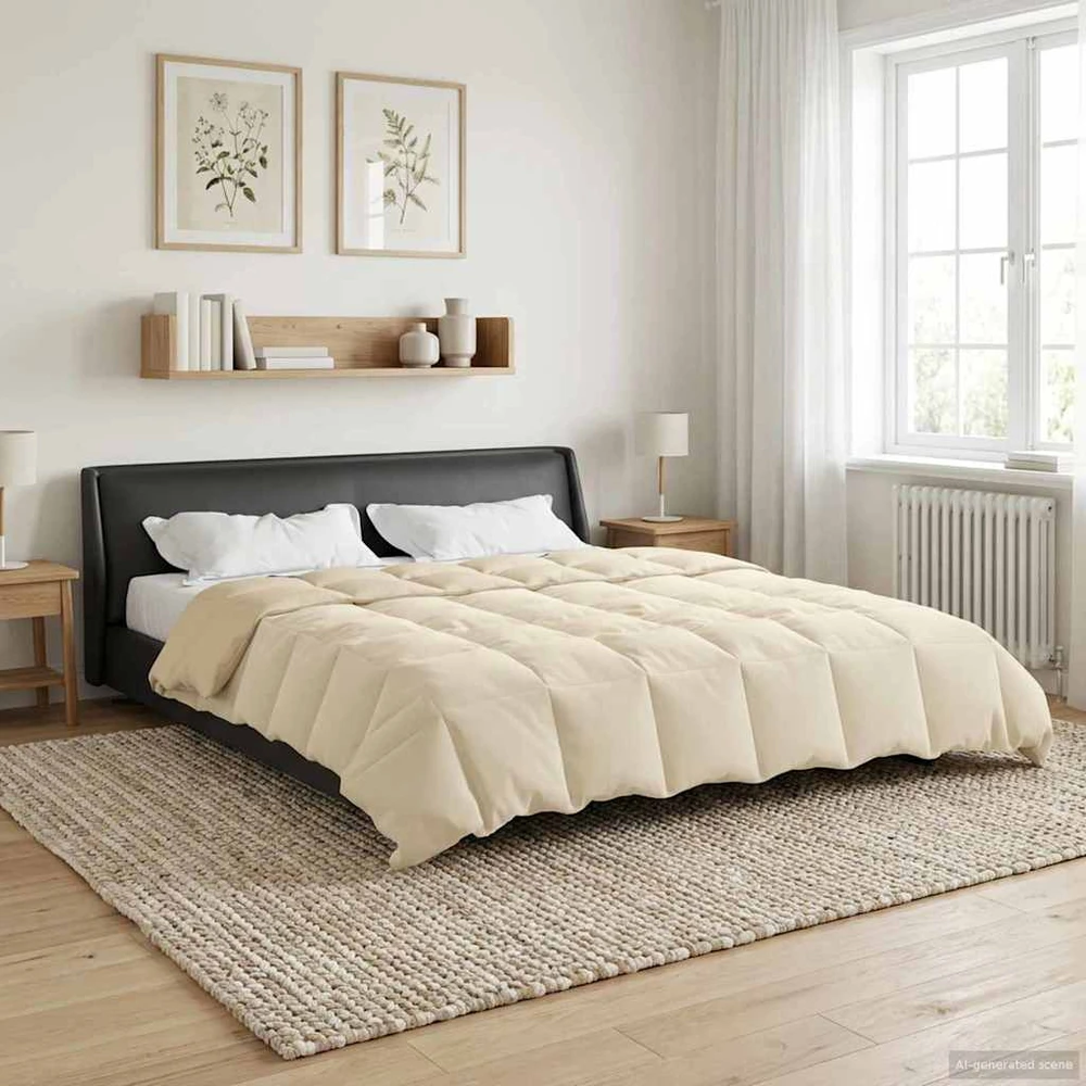 Žiemos antklodė 200 x 200 cm Žiema Kreminė Kvėpuojantis