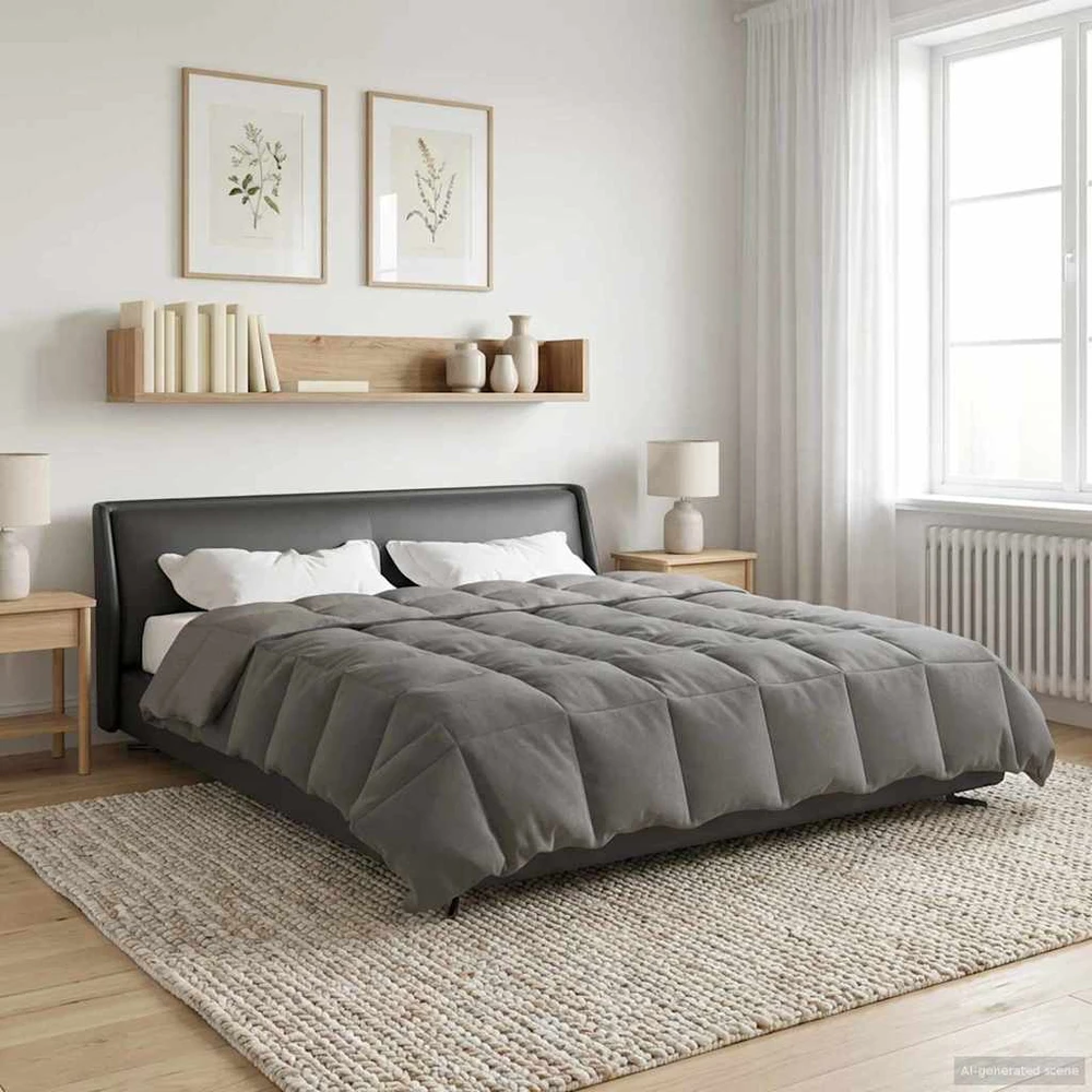 Žiemos antklodė 200 x 200 cm Žiema Šviesiai pilka Kvėpuojantis