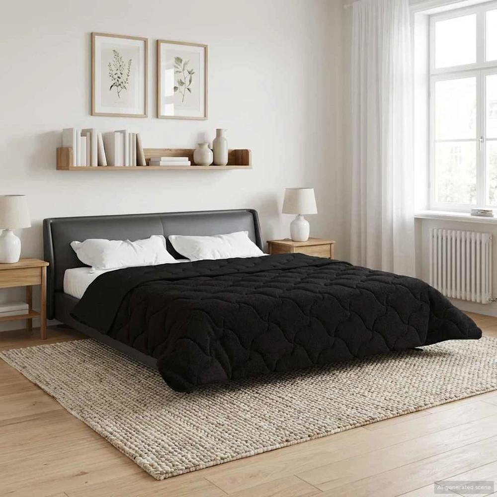 Žiemos antklodė 200 x 220 cm Žiema Juoda Kvėpuojantis