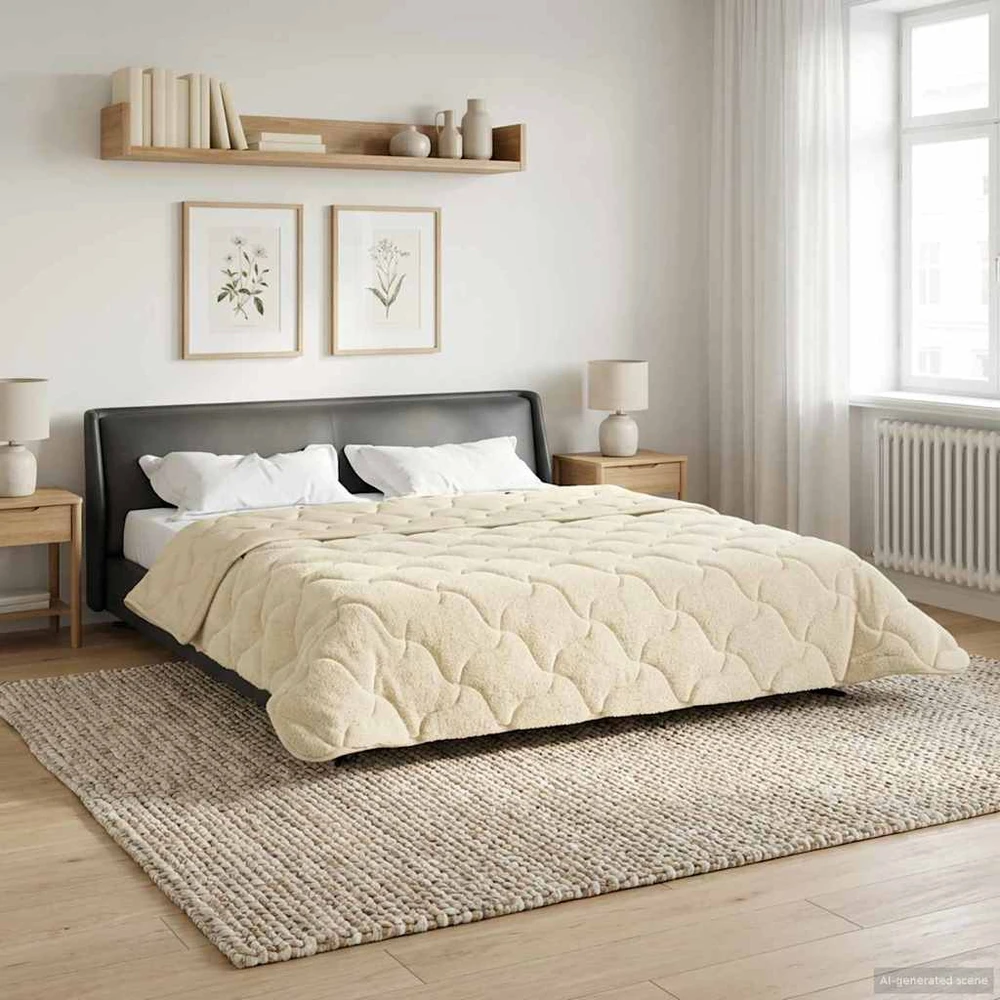 Žiemos antklodė 200 x 220 cm Žiema Kreminė Kvėpuojantis