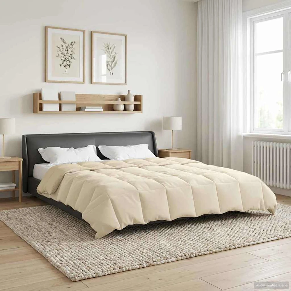 Žiemos antklodė 200 x 220 cm Žiema Kreminė Kvėpuojantis
