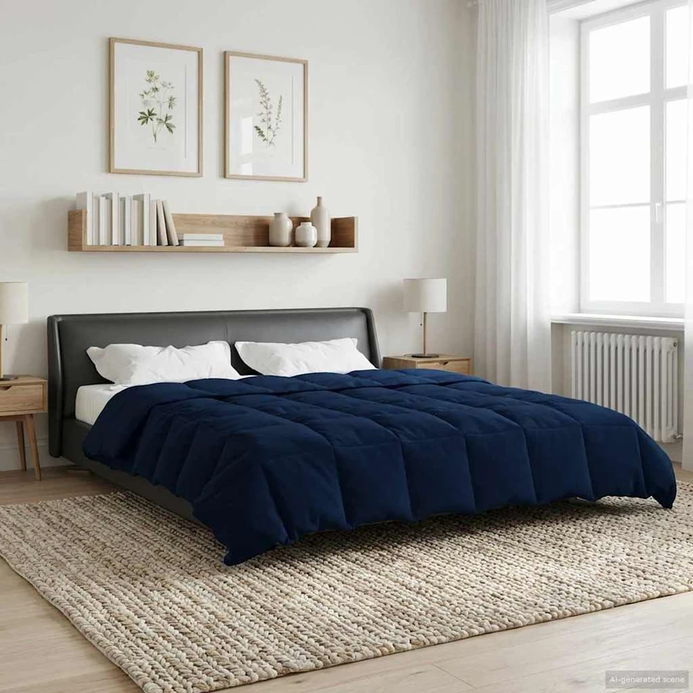 Žiemos antklodė 200 x 220 cm Žiema Tamsiai mėlyna Kvėpuojantis