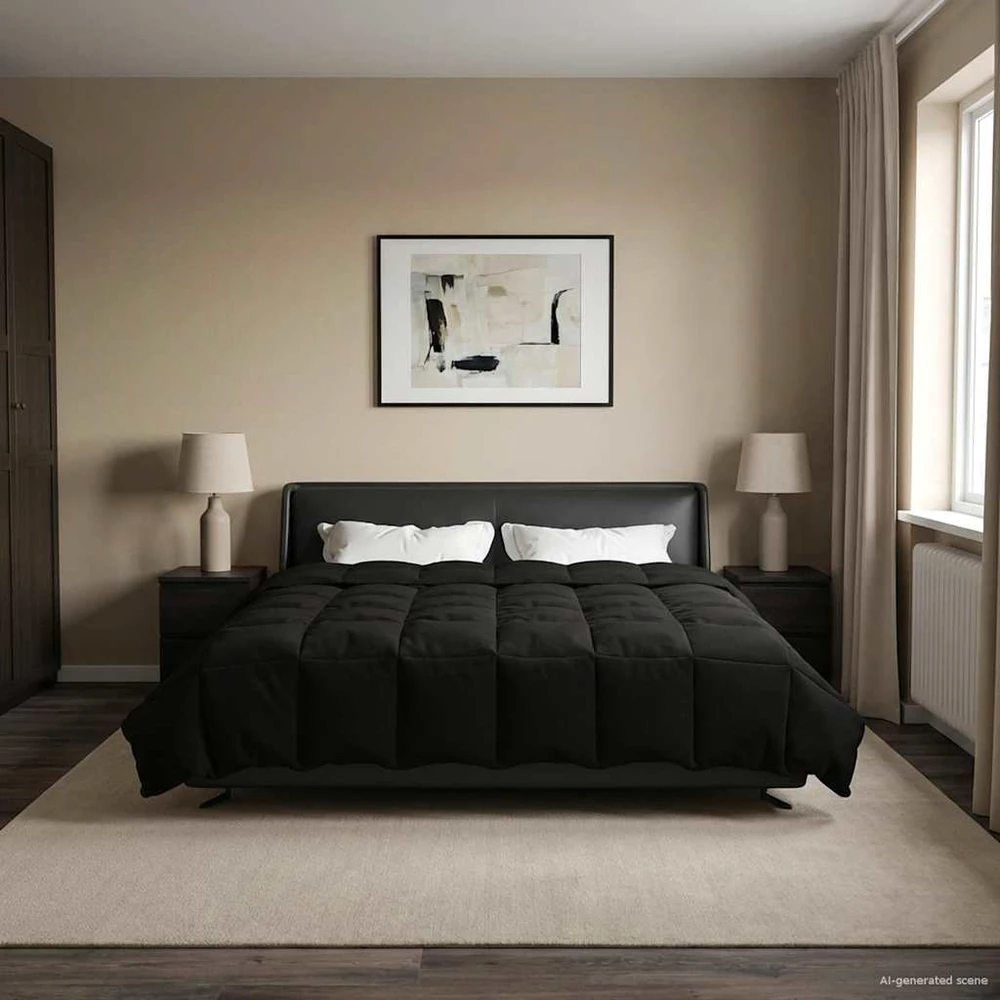 Žiemos antklodė 200 x 240 cm Žiema Juoda Kvėpuojantis