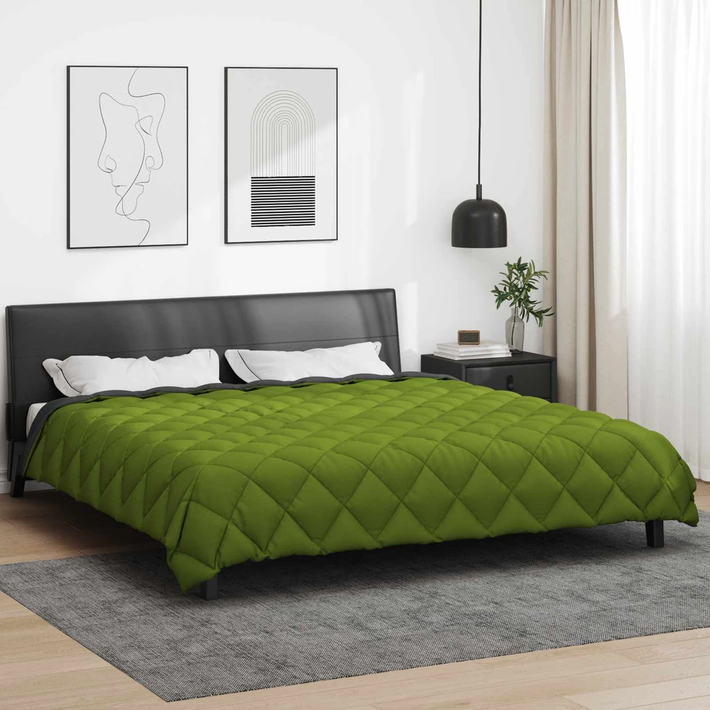 Žiemos antklodė 240 x 260 cm 450 gsm Žalia ir antracito