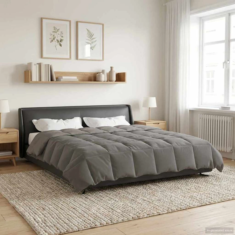 Žiemos antklodė 240 x 260 cm Žiema Šviesiai pilka Kvėpuojantis