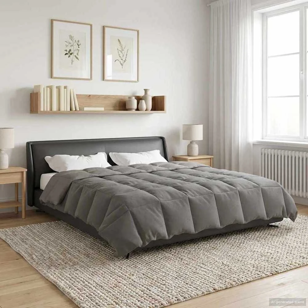 Žiemos antklodė 200 x 200 cm Žiema Šviesiai pilka Kvėpuojantis