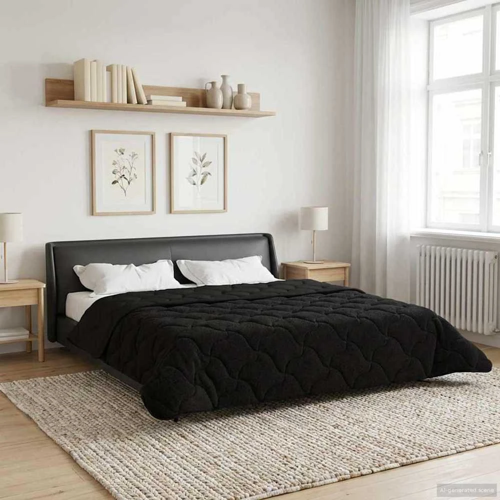 Žiemos antklodė 200 x 200 cm Žiema Juoda Kvėpuojantis