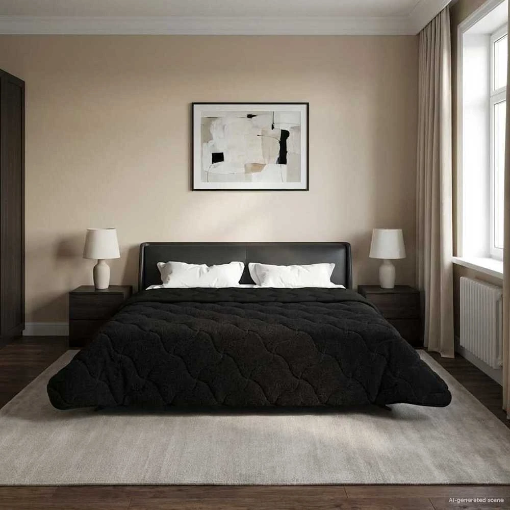 Žiemos antklodė 200 x 240 cm Žiema Juoda Kvėpuojantis
