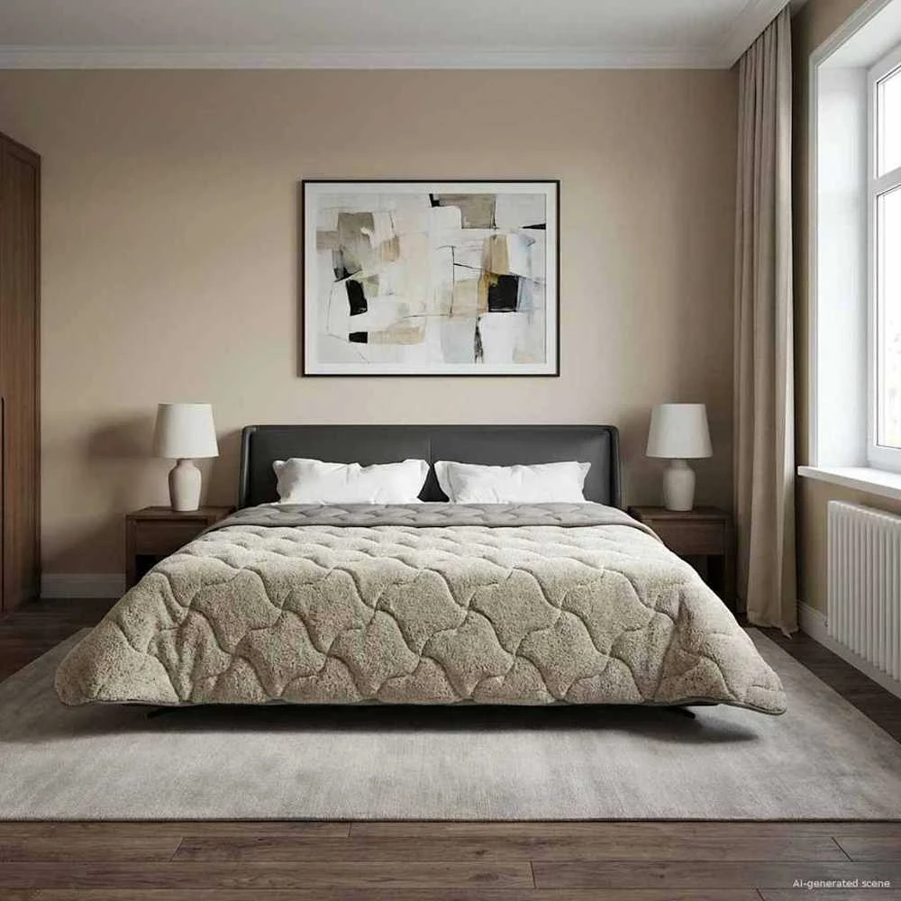 Žiemos antklodė 200 x 200 cm Žiema Šviesiai pilka Kvėpuojantis
