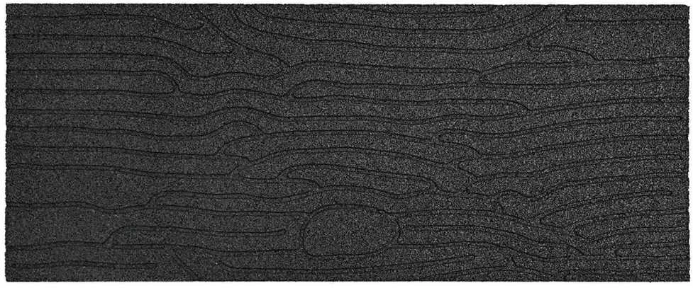 Žingsnių akmuo 6 vnt. Juodas 60,5 x 25 x 2 cm Guma