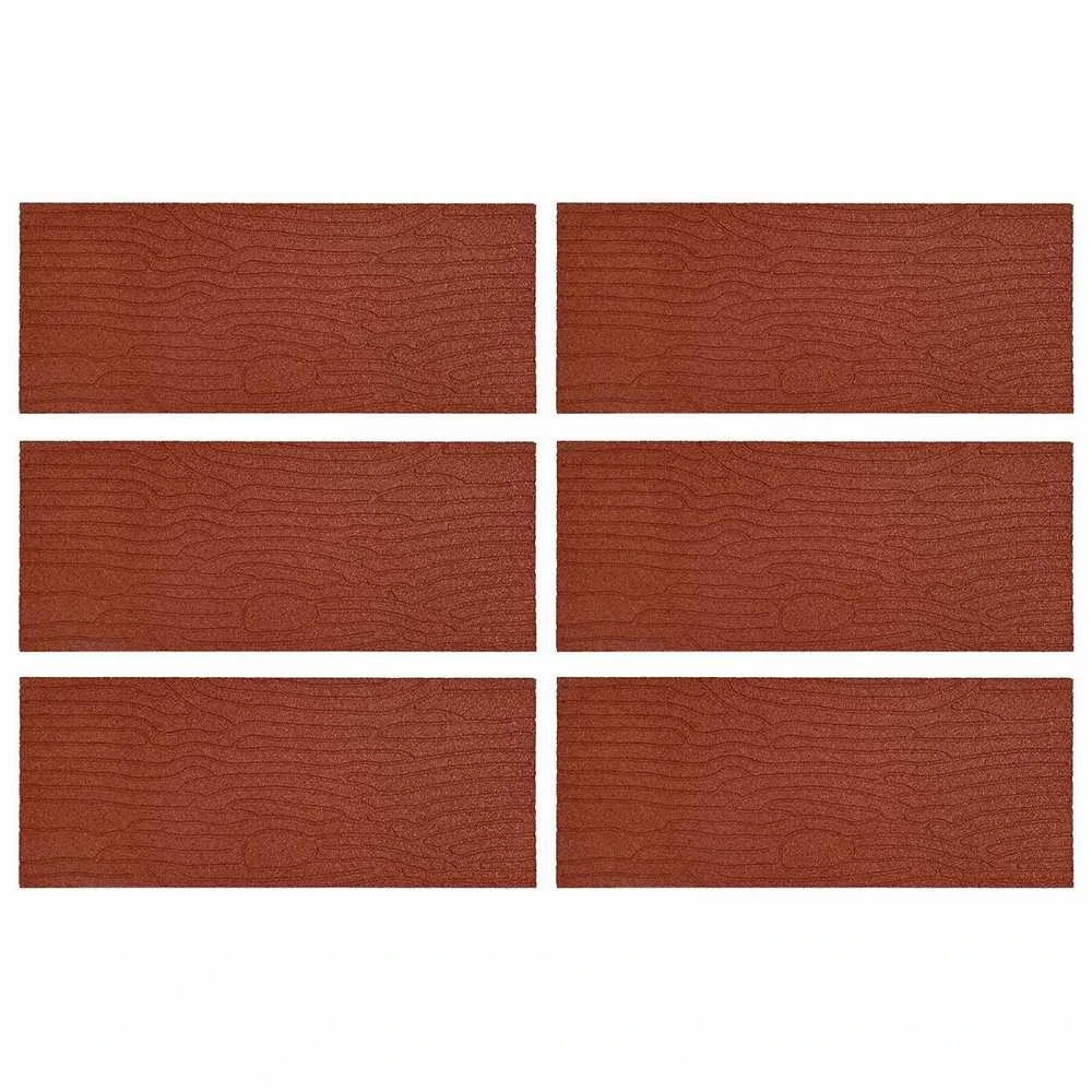 Žingsnių akmuo 6 vnt. Raudona 60,5 x 25 x 2 cm Guma