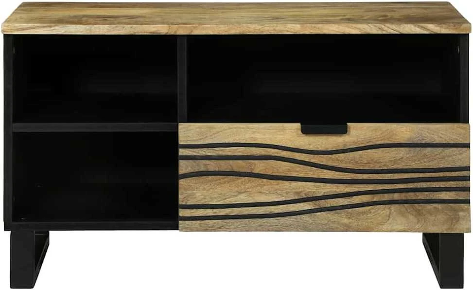 TV vienetai 80 x 33 x 46 cm Ruda Apdirbta mediena