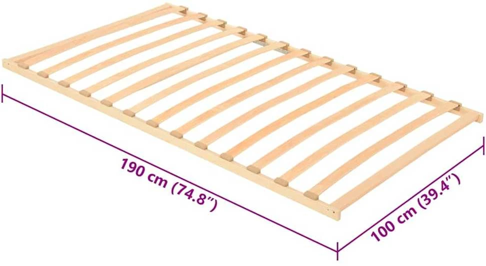 Lova Lamelinis lovos pagrindas Ruda 100 x 190 cm Kietas bukas medis