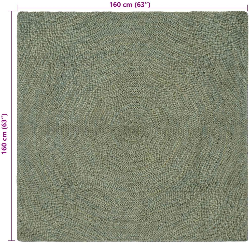Zoninės kiliminės dangos Alyvuogių žalia 160 x 160 cm Džiutas