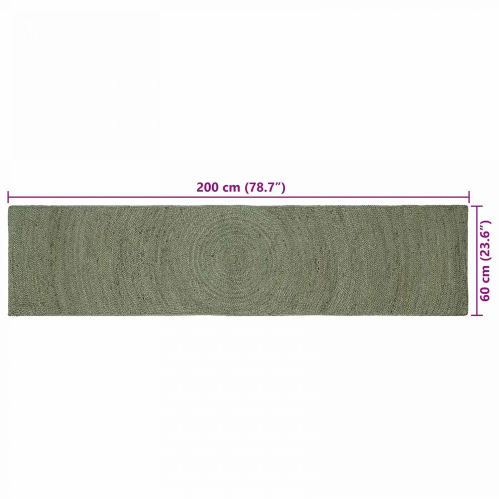 Zoninės kiliminės dangos Alyvuogių žalia 60 x 200 cm Džiutas