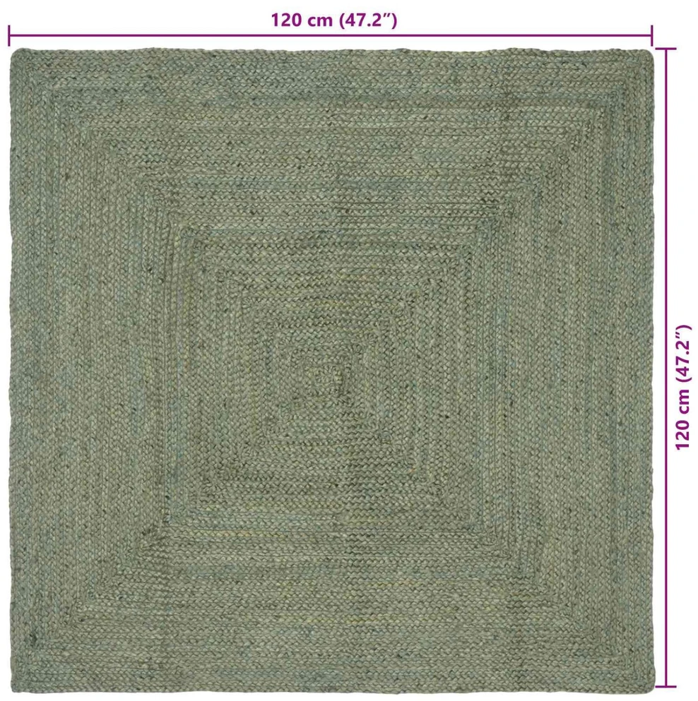 Kilimas Alyvuogių žalia 120 x 120 cm Džiutas
