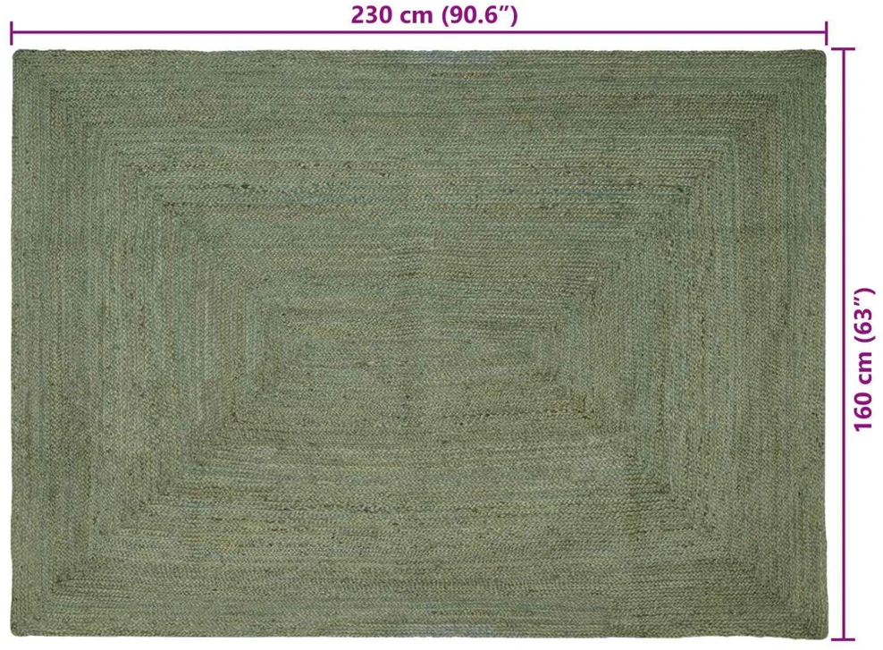Kilimas Alyvuogių žalia 160 x 230 cm Džiutas