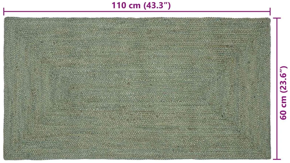 Kilimas Alyvuogių žalia 60 x 110 cm Džiutas