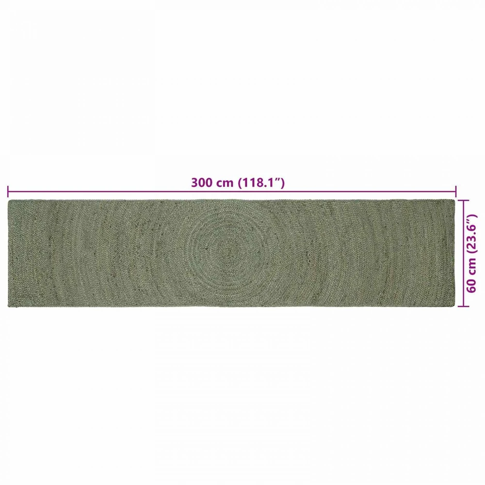 Zoninės kiliminės dangos Alyvuogių žalia 60 x 300 cm Džiutas