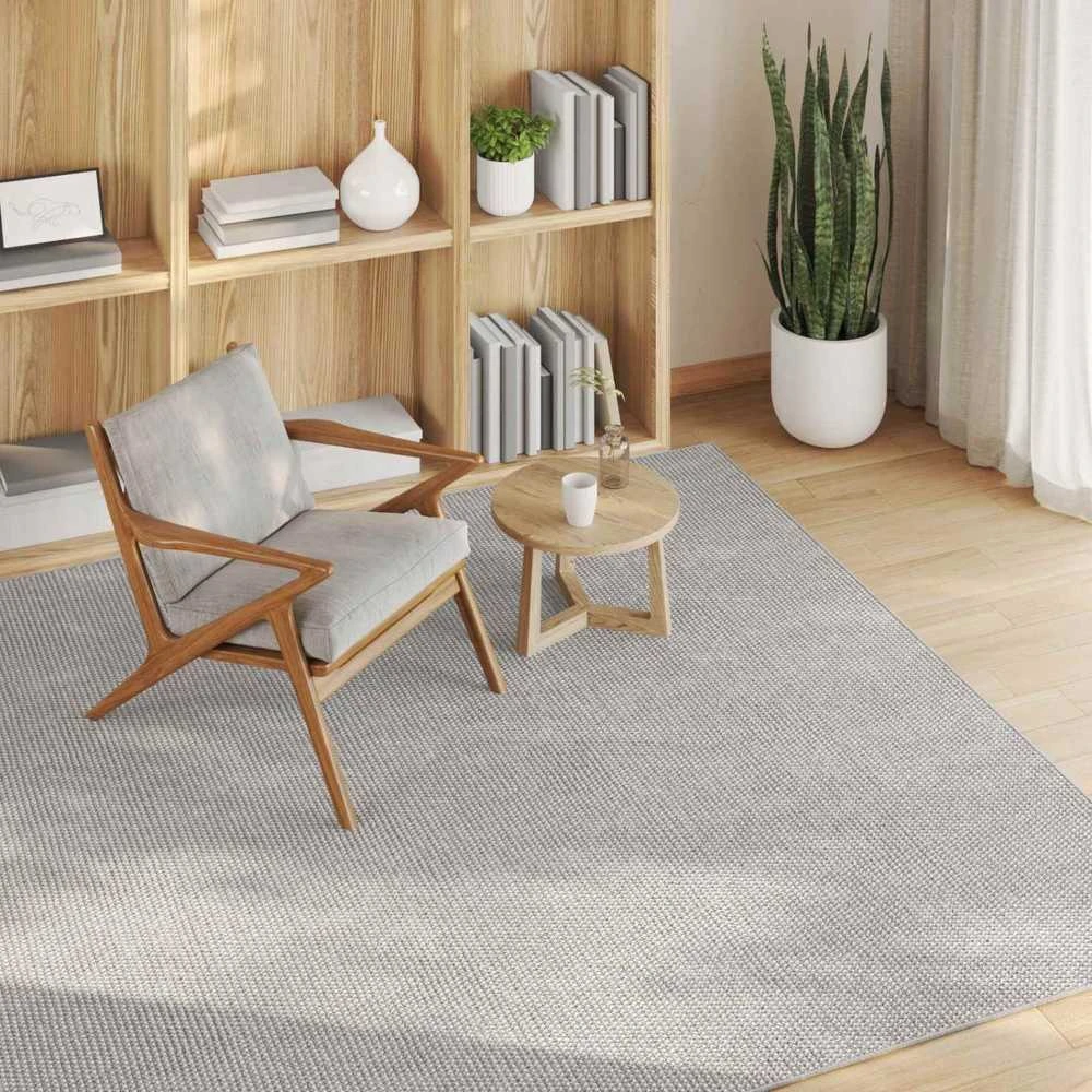 Vidinis kilimas LUGO Kremas ir pilka 200 x 200 cm Poliesteris