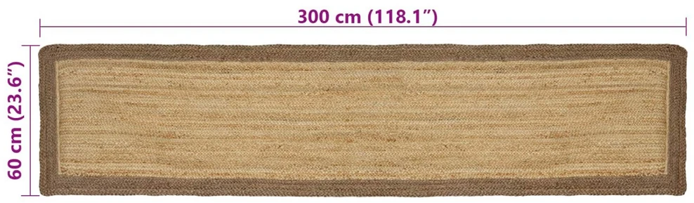 Kilimas Pilka 60 x 300 cm Džiutas