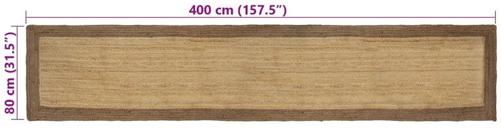 Kilimas Pilka 80 x 400 cm Džiutas