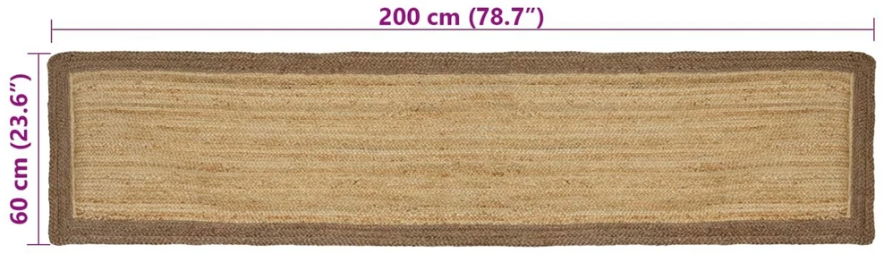Kilimas Pilka 60 x 200 cm Džiutas