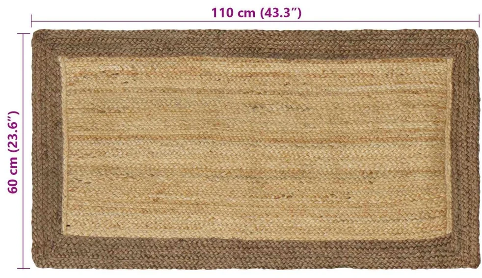 Kilimas Pilka 60 x 110 cm Džiutas