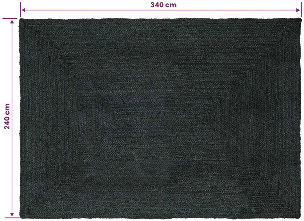Kilimas Tamsiai pilka 240 x 340 cm Džiutas