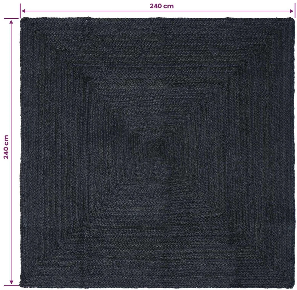 Kilimas Tamsiai pilka 240 x 240 cm Džiutas