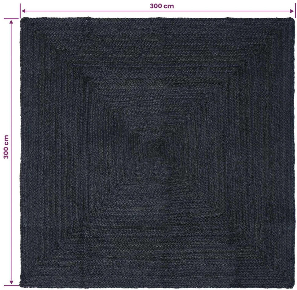 Kilimas Tamsiai pilka 300 x 300 cm Džiutas