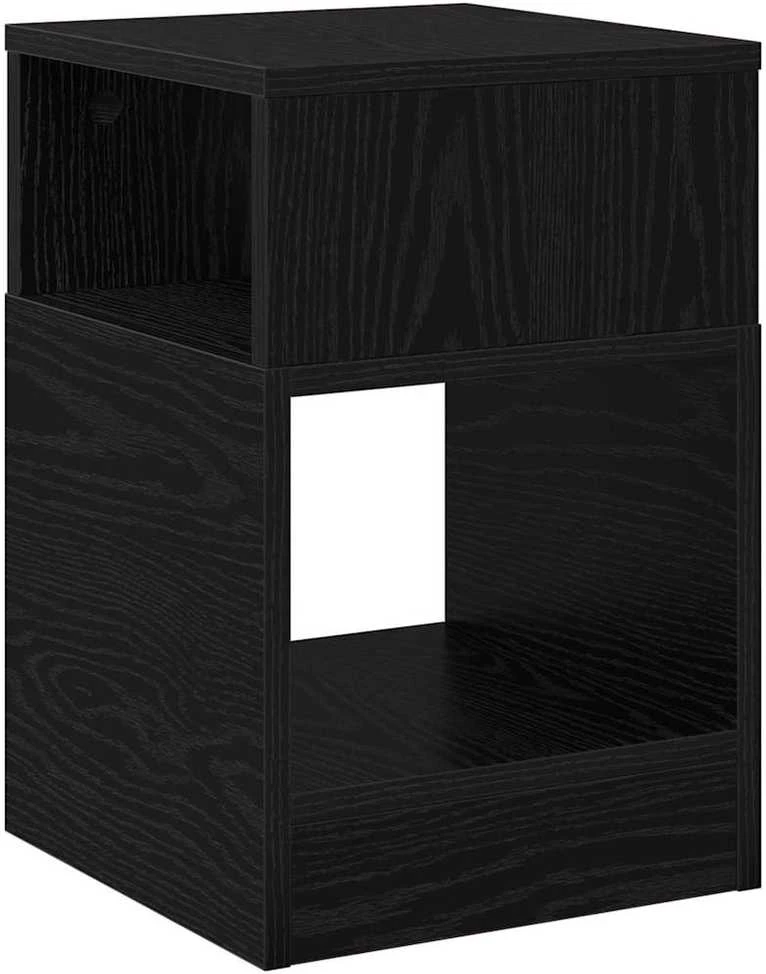 Žurnalinis staliukas Juodas ąžuolas 30,5 x 30 x 45 cm
