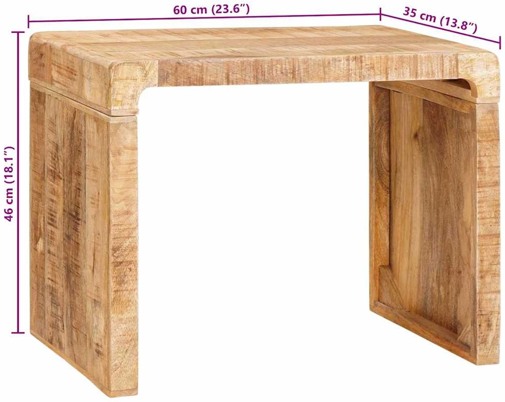 Žurnalinis staliukas Ruda 60 x 35 x 46 cm Kietas mango medis