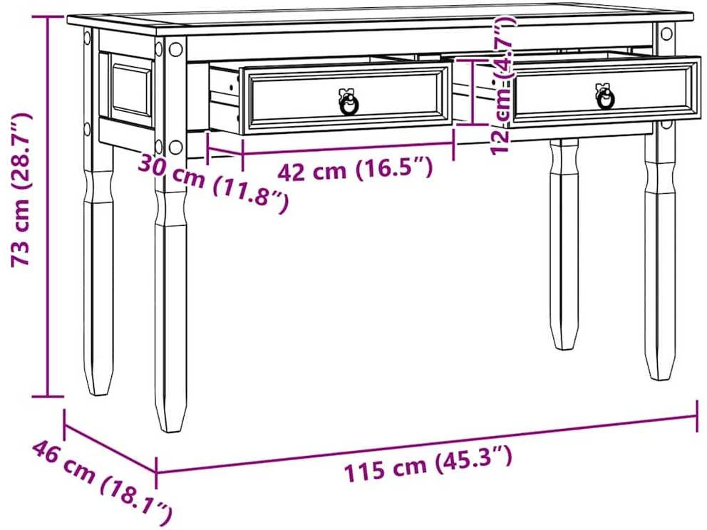 Žurnalinis staliukas CORONA Balta 115 x 46 x 73 cm