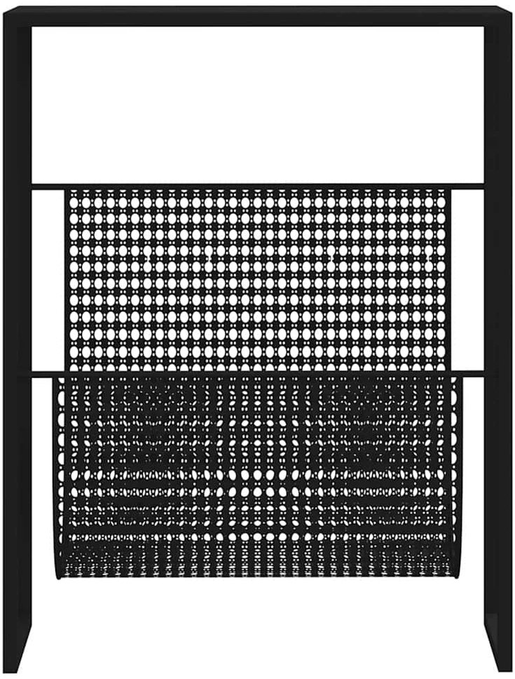 Žurnalų laikiklis, juodos spalvos, 35x15x45cm, plienas