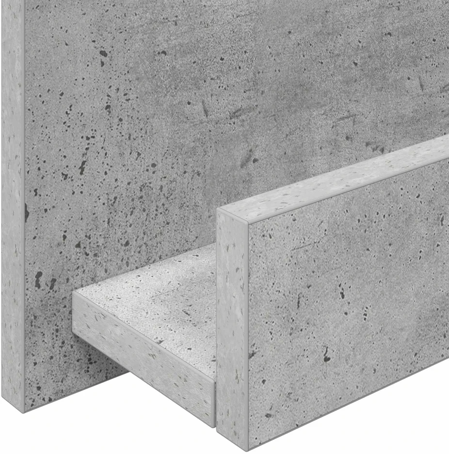 Žurnalų stovas Betono pilka 43 x 11 x 102 cm Apdirbta mediena
