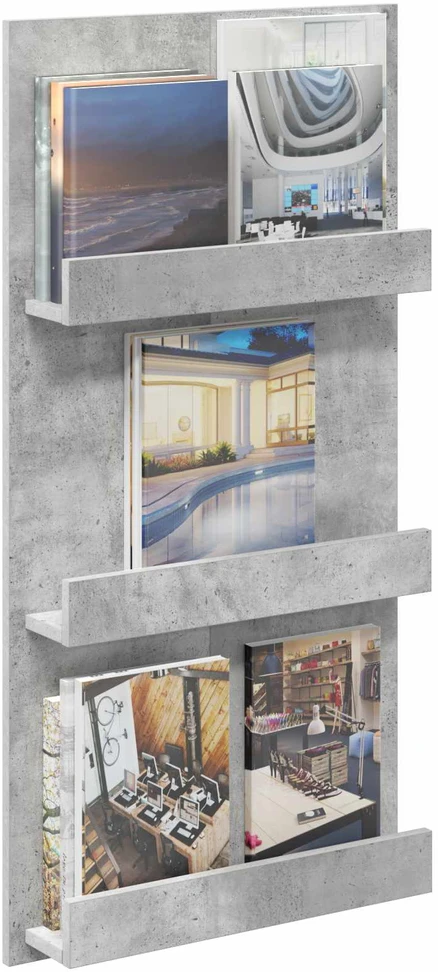 Žurnalų stovas Betono pilka 51 x 11 x 102 cm Apdirbta mediena